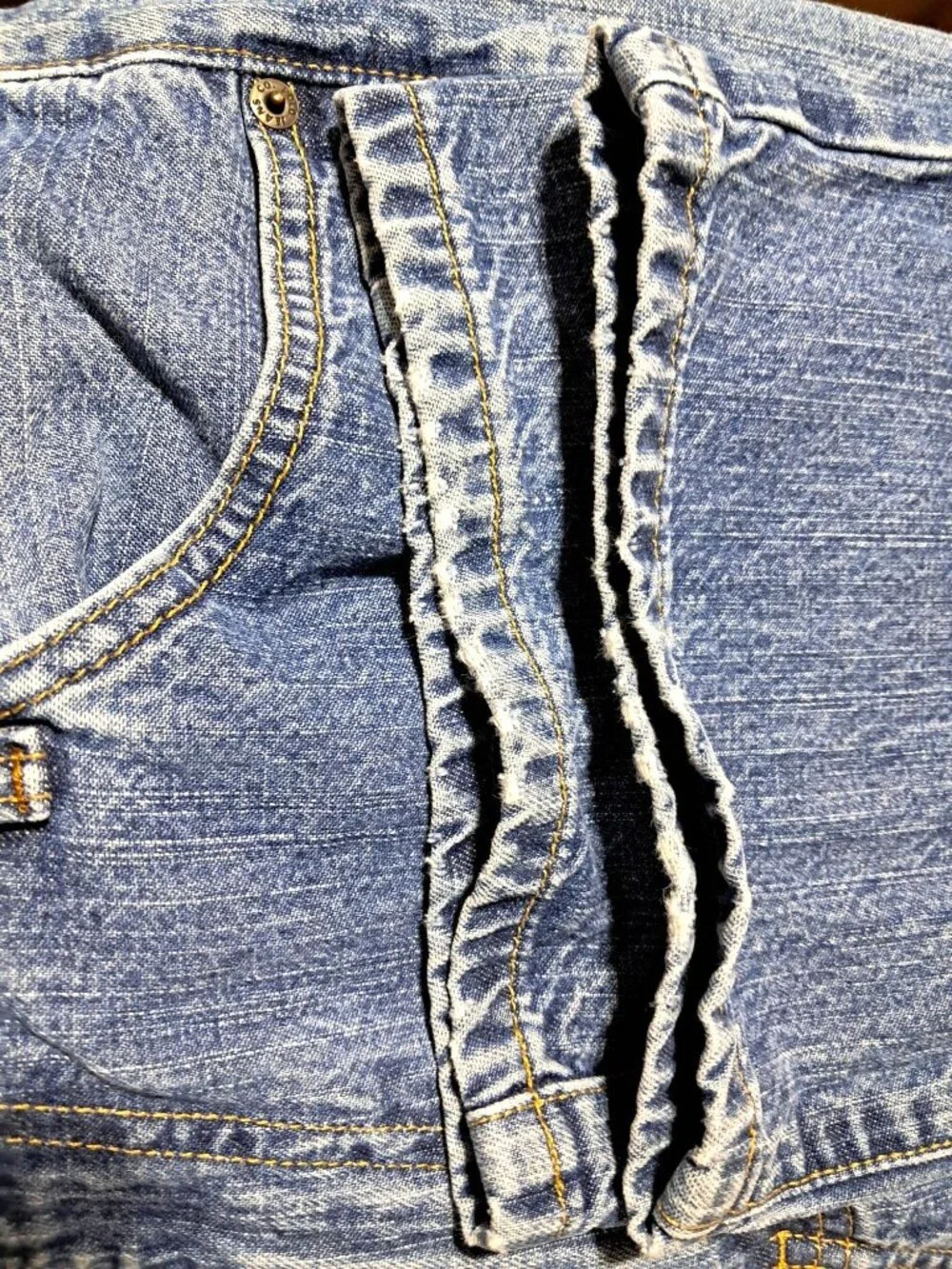 Polo Ralph Lauren Jeans Mens Size 34 Distressed Easy Fit Straight Leg Blue Denim